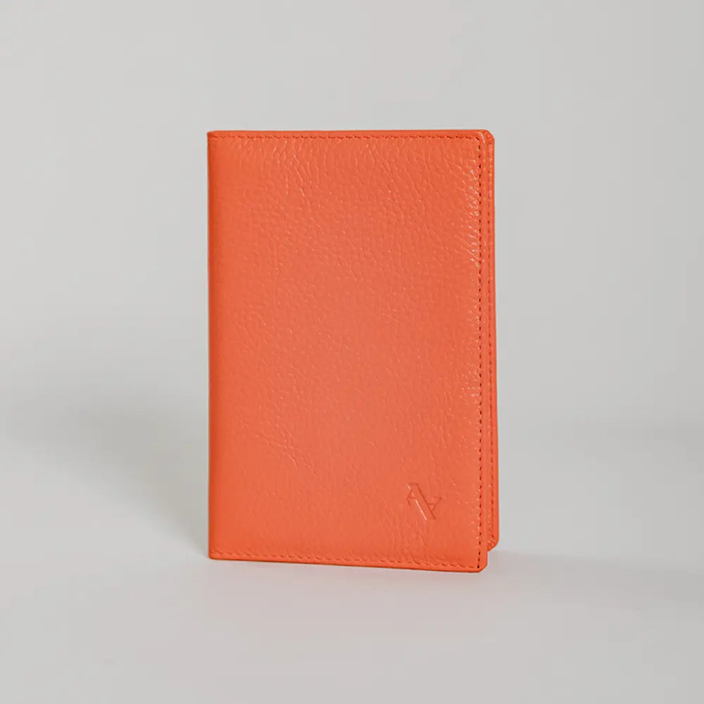 Coral Pebble Passport Holder Beige Huckleberry