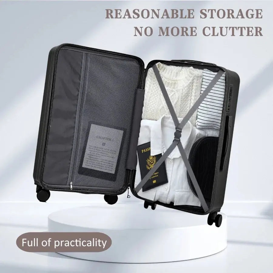 20 24 28 3 pcs set in ABS Spinner Wheel Luggage Carry on Suitcase Matching Color TSA Combination Lock For Big And Middle Size B TravelTimesAwait