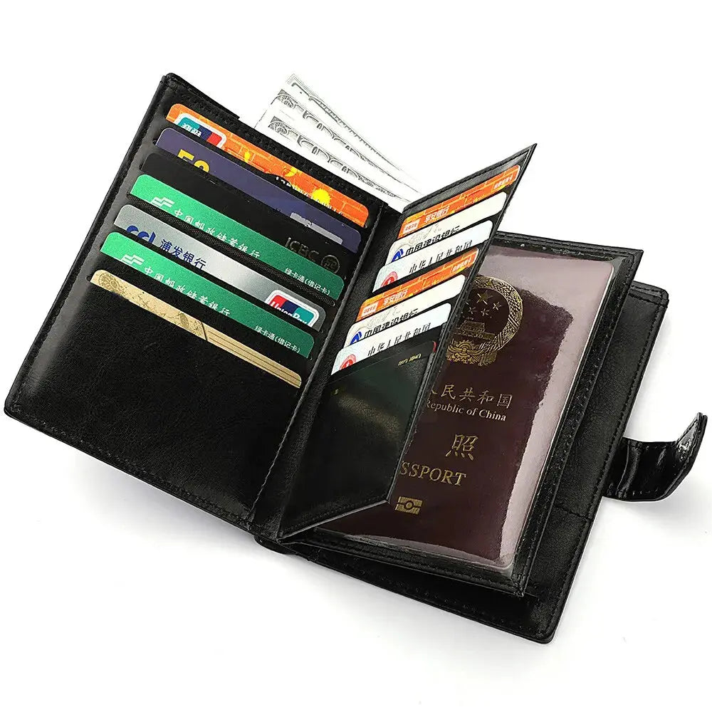 Stylish Travel Passport Bag Multi-Card Card Holder Portable Multi-Function Men's Wallet TravelTimesAwait