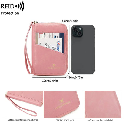 New retro passport bag for men and women RFID fashionablepassport cover multifunctionalPUleather passport clip travelaccessories TravelTimesAwait