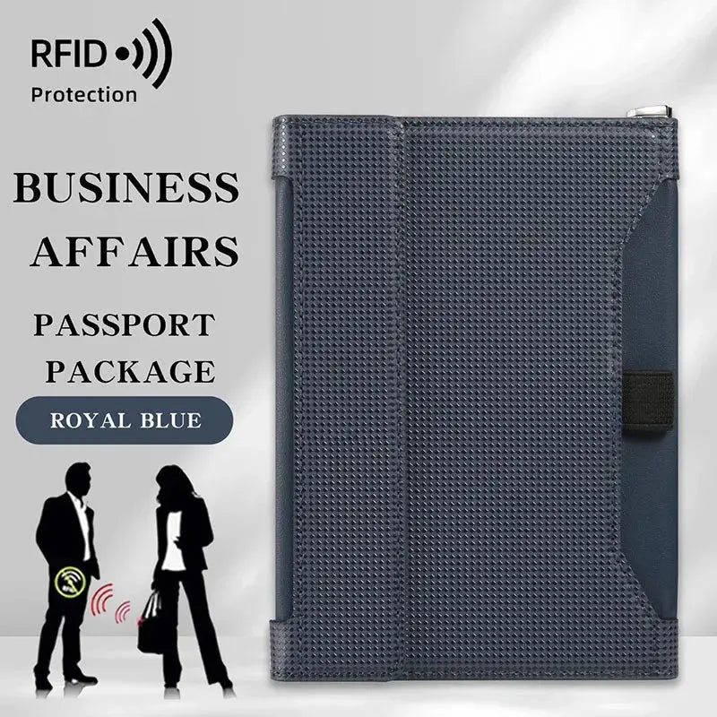 Travel Essentials RFID Blocking Passport Holder Multifunctional Large Capacity Passport Cover Gifts Business Travel Card Case TravelTimesAwait