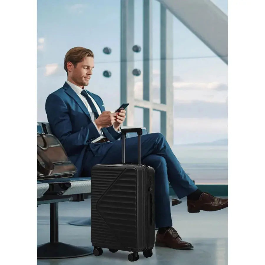 20 24 28 3 pcs set in ABS Spinner Wheel Luggage Carry on Suitcase Matching Color TSA Combination Lock For Big And Middle Size B TravelTimesAwait