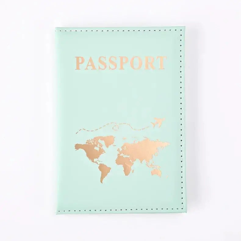 Fashion Women Travel Passport Cover Holder Case ID Credit Card Holder Travel Accessories Map Passports Wallet Ticket Protective TravelTimesAwait