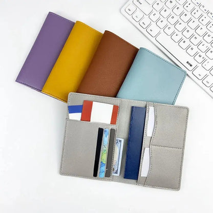 Travel PU Passport Cover Multiple Card Slots Passport Bag Bussiness Ticket Holder Passport Holder Case Travel Accessories TravelTimesAwait