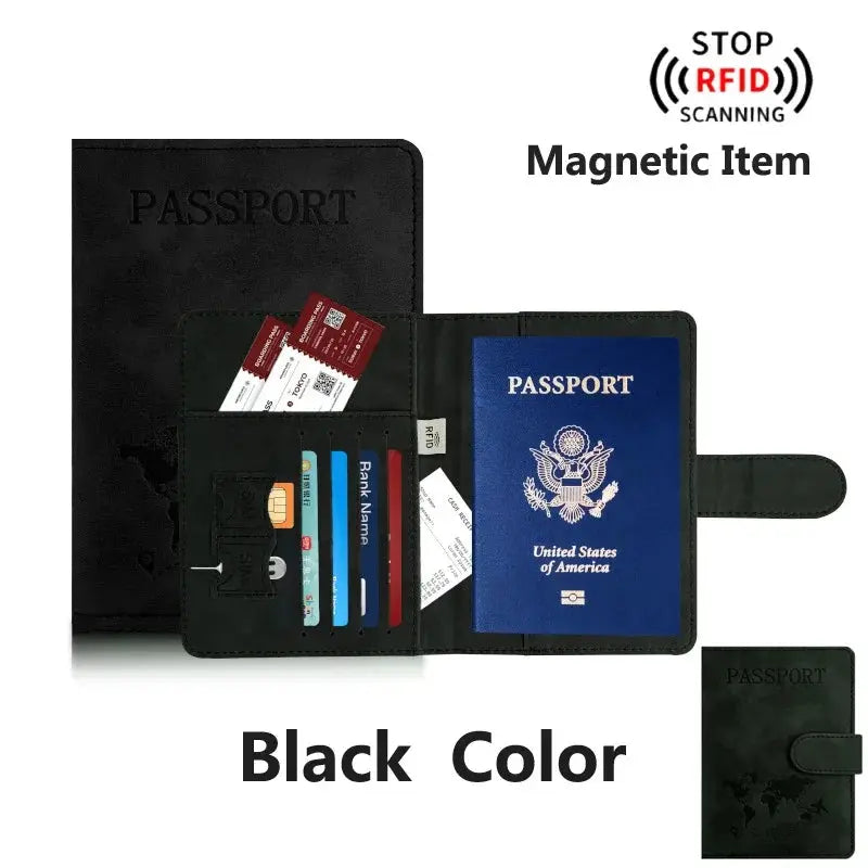 Passport Holder for Travel Essentials  Passport Wallet Cover Case for Travel  Accessories,Passport Book Holders for Women/Men TravelTimesAwait