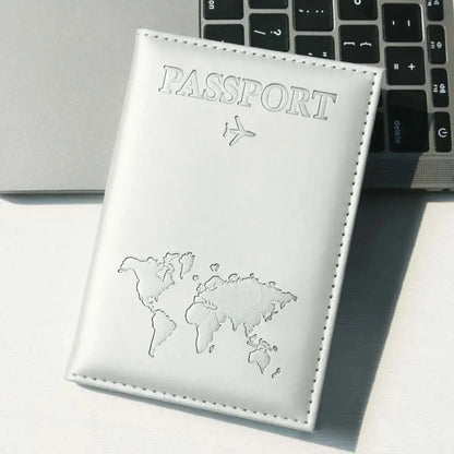 Passport Holder Map PU Passport Cover Travel Essential Cruise Must Have Passport Holders Slim and Portable for Travel TravelTimesAwait