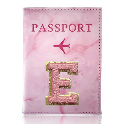 PU Passport Holder Pink Color Ticket Passport Covers Embroidery Label Series ID Credit Card Holder Cover Travel Accessorie TravelTimesAwait
