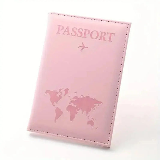 PU Passport Holder Map Pattern Ticket Passport Covers Travel Passport Protective Cover ID Credit Card Holder Travel Accessories TravelTimesAwait