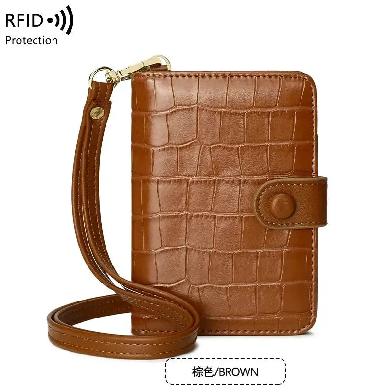 Passport Holder with Neck Lanyard Card Holders Travel Passport Cover RFID Blocking Passport Wallet for Men and Women TravelTimesAwait