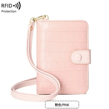 Passport Holder with Neck Lanyard Card Holders Travel Passport Cover RFID Blocking Passport Wallet for Men and Women TravelTimesAwait