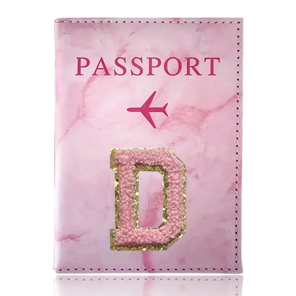 PU Passport Holder Pink Color Ticket Passport Covers Embroidery Label Series ID Credit Card Holder Cover Travel Accessorie TravelTimesAwait