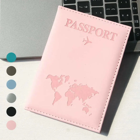 Passport Holder Map PU Passport Cover Travel Essential Cruise Must Have Passport Holders Slim and Portable for Travel TravelTimesAwait