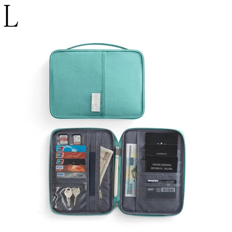 Passport packs Wallet Family Passport Holder Multi Functional Document Case Organizer Travel accessories Document Bag Cardholder TravelTimesAwait