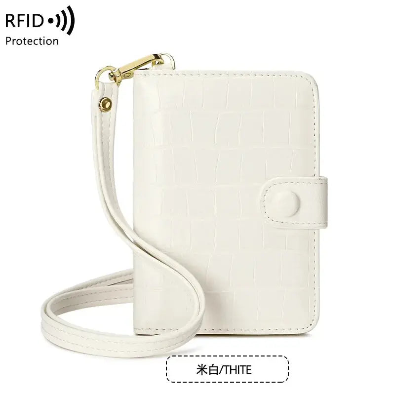 Passport Holder with Neck Lanyard Card Holders Travel Passport Cover RFID Blocking Passport Wallet for Men and Women TravelTimesAwait
