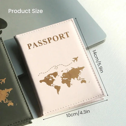 Slim Passport Holder Cove Map PU Passport Holder Travel Essential Cruise Must Have Passport Holders Portable for All Country TravelTimesAwait