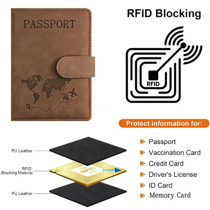 Passport Holder for Travel Essentials  Passport Wallet Cover Case for Travel  Accessories,Passport Book Holders for Women/Men TravelTimesAwait