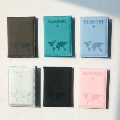 Passport Holder Map PU Passport Cover Travel Essential Cruise Must Have Passport Holders Slim and Portable for Travel TravelTimesAwait