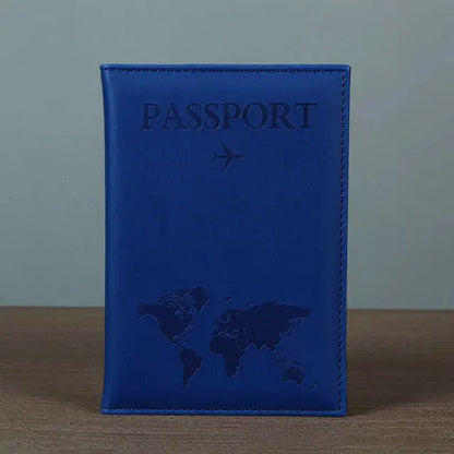 PU Passport Holder Map Pattern Ticket Passport Covers Travel Passport Protective Cover ID Credit Card Holder Travel Accessories TravelTimesAwait