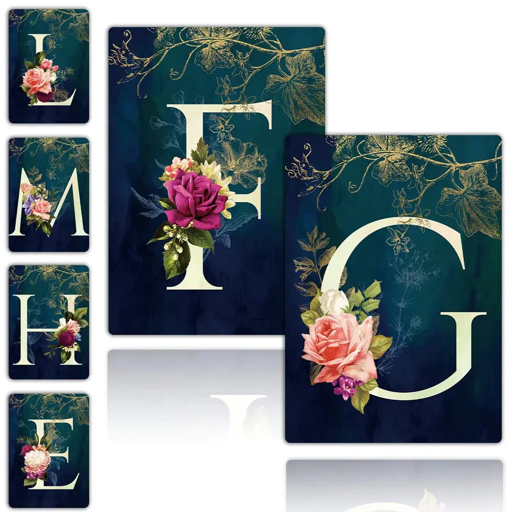 Passport Holder Travel Wallet Leather Passport Cover Cards Travel Wallet Document Organizer Case Flower Letter Name Pattern TravelTimesAwait