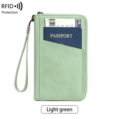 New Travel Passport Clip Wallet Women and Men Multifunctional PU Leather Card Holde RFID Anti Theft Swiping Wallets Storage Bag TravelTimesAwait