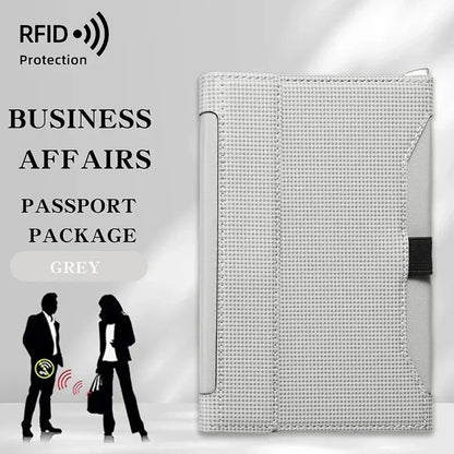 Travel Essentials RFID Blocking Passport Holder Multifunctional Large Capacity Passport Cover Gifts Business Travel Card Case TravelTimesAwait