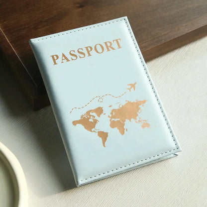 Slim Passport Holder Cove Map PU Passport Holder Travel Essential Cruise Must Have Passport Holders Portable for All Country TravelTimesAwait