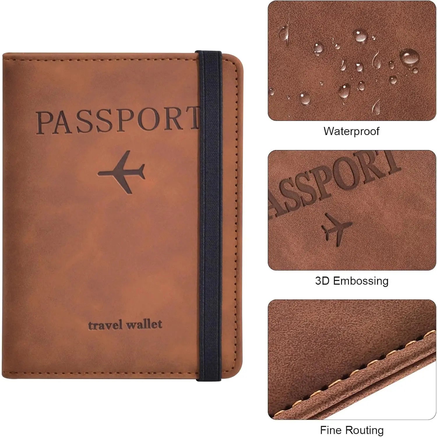Passport Holder for Travel Essentials  Passport Wallet Cover Case for Travel  Accessories,Passport Book Holders for Women/Men TravelTimesAwait