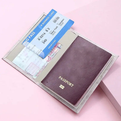 Passport Holder Travel Wallet Leather Passport Cover Cards Travel Wallet Document Organizer Case Flower Letter Name Pattern TravelTimesAwait