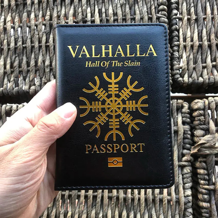 Vikings Valhalla Passport Cover Norse Mythology Passport Holder for Hall of The Slain Passport Cover  Travel TravelTimesAwait
