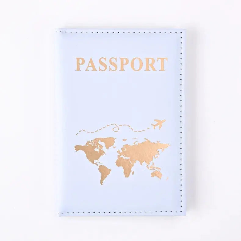 PU Passport Holder Map Pattern Ticket Passport Covers Travel Passport Protective Cover ID Credit Card Holder Travel Accessories TravelTimesAwait