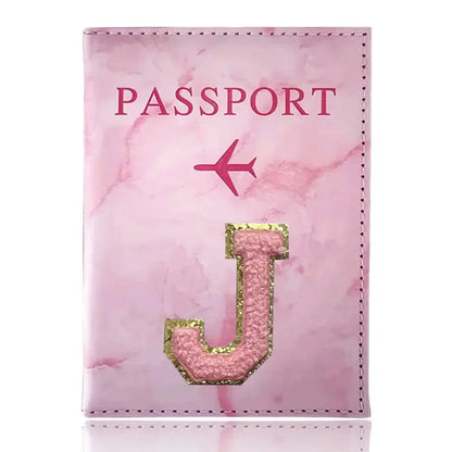PU Passport Holder Pink Color Ticket Passport Covers Embroidery Label Series ID Credit Card Holder Cover Travel Accessorie TravelTimesAwait