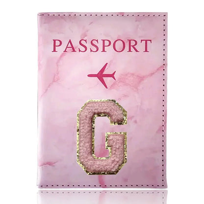 PU Passport Holder Pink Color Ticket Passport Covers Embroidery Label Series ID Credit Card Holder Cover Travel Accessorie TravelTimesAwait