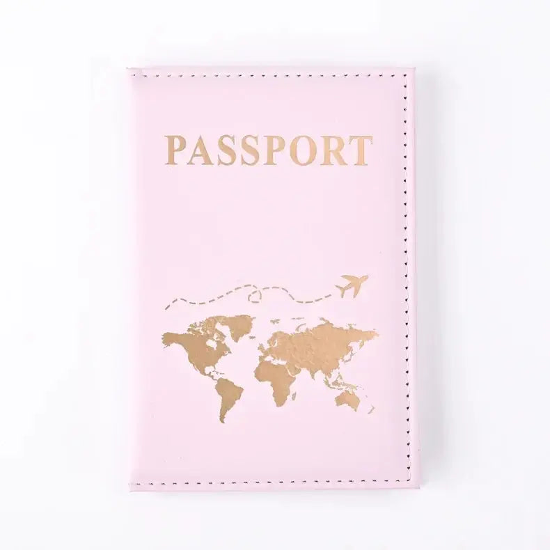 Fashion Women Travel Passport Cover Holder Case ID Credit Card Holder Travel Accessories Map Passports Wallet Ticket Protective TravelTimesAwait
