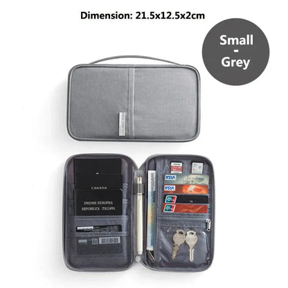 Travel Wallet Family Passport Holder Multi-pockets Waterproof Document Case Organizer Travel accessories Document Bag Cardholder TravelTimesAwait