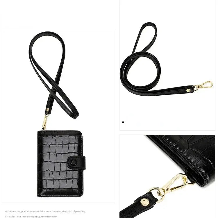 Passport Holder with Neck Lanyard Card Holders Travel Passport Cover RFID Blocking Passport Wallet for Men and Women TravelTimesAwait