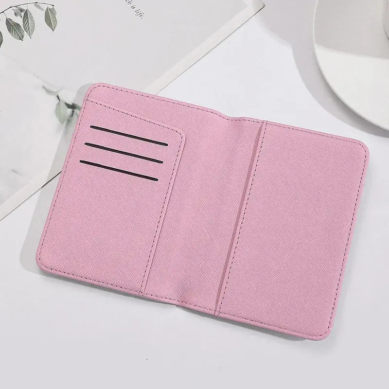 Sanrio Hello Kitty Passport Holder Business Travel Document Bag Passport Cover Passport Carrying Bag PU Leather Name Card Holder TravelTimesAwait