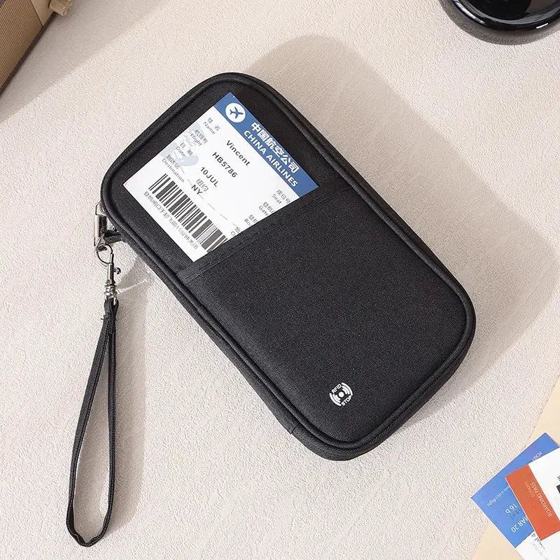 Passport Holder Bag Family Rfid Blocking Passport Wallet Travel Essentials Wallet Travel Document Organizer Credit Cards Case TravelTimesAwait