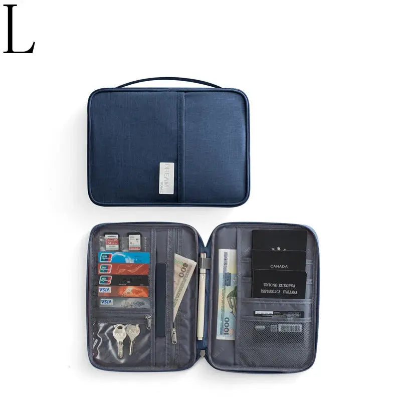 Passport packs Wallet Family Passport Holder Multi Functional Document Case Organizer Travel accessories Document Bag Cardholder TravelTimesAwait