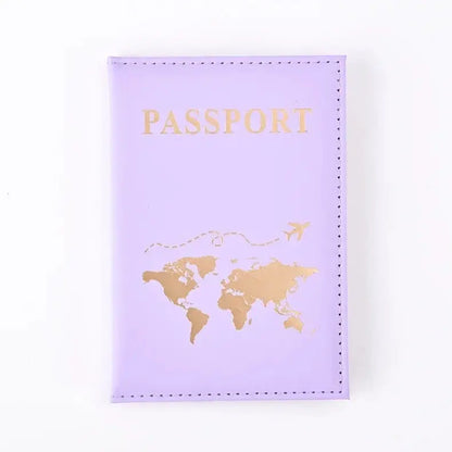 Fashion Women Travel Passport Cover Holder Case ID Credit Card Holder Travel Accessories Map Passports Wallet Ticket Protective TravelTimesAwait