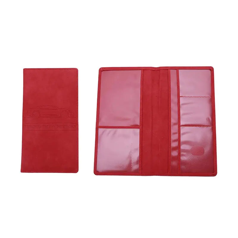 Passport Storage Folder Solid Color Car Driving Documents Credit Card Holders Purse Travel Passport Holder Driver License Bag TravelTimesAwait
