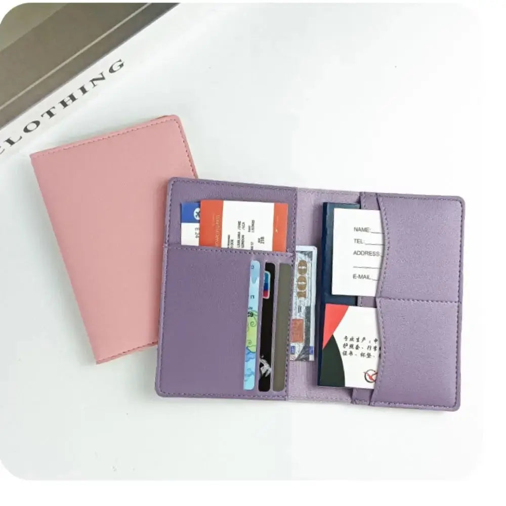 Travel PU Passport Cover High-capacity Multi-function Passport Bag Multiple Card Slots Travel Accessories TravelTimesAwait