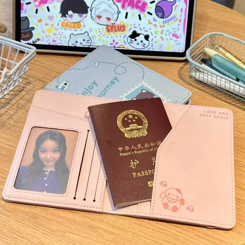 Love and Deepspace Xavier Zayne Rafayel ralayo Sylus PU Passport Holder Ticket Passport Covers Travel Passport Protective Cover TravelTimesAwait