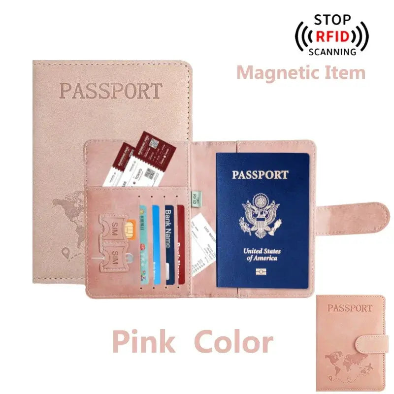 Passport Holder for Travel Essentials  Passport Wallet Cover Case for Travel  Accessories,Passport Book Holders for Women/Men TravelTimesAwait