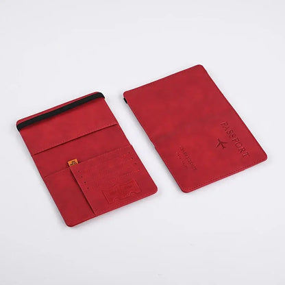 Men PU Leather Wallet Travel Passport Purse Card Male Travel Accessories Hand Carry Passport Business Cards Holder Wallet TravelTimesAwait