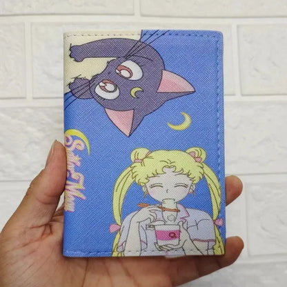 Sailor Moon Tsukino Usagi Anime Cartoon Passport Holder ID Folder Travel Passport Case Student Cosplay Bus Holder Kids Gifts TravelTimesAwait