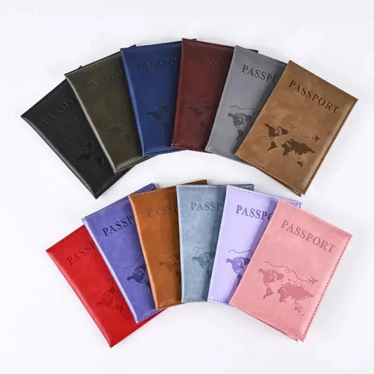 Colorful PU Passport Holder Case Ticket Passport Covers Travel Passport Protective ID Credit Card Holder Bag Travel Accessories TravelTimesAwait