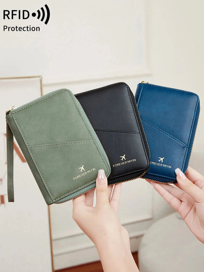 New retro passport bag for men and women RFID fashionablepassport cover multifunctionalPUleather passport clip travelaccessories TravelTimesAwait