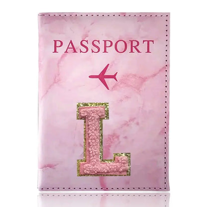 PU Passport Holder Pink Color Ticket Passport Covers Embroidery Label Series ID Credit Card Holder Cover Travel Accessorie TravelTimesAwait