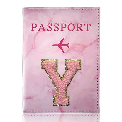 PU Passport Holder Pink Color Ticket Passport Covers Embroidery Label Series ID Credit Card Holder Cover Travel Accessorie TravelTimesAwait