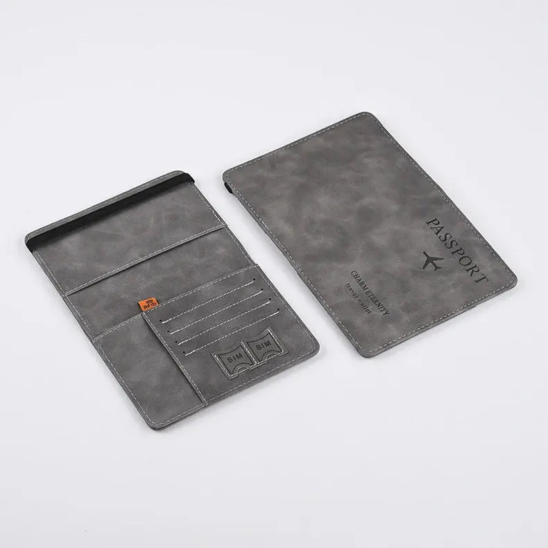 Men PU Leather Wallet Travel Passport Purse Card Male Travel Accessories Hand Carry Passport Business Cards Holder Wallet TravelTimesAwait